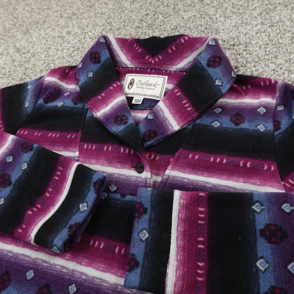 Outback Sweater Womens S Purple Blue Aztec Western Navajo Serape Pullover Shawl